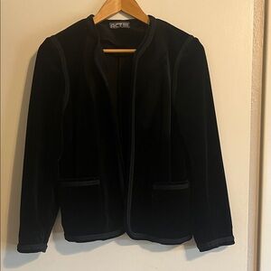 Open-Front Women's Vintage Velvet Jacket